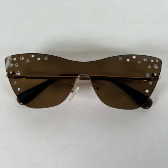 NWT Lele Sadoughi Downtown Metal Cat Eye Dusk Sunglasses‎ Faux Pearls LSSG076DK - Picture 6 of 15
